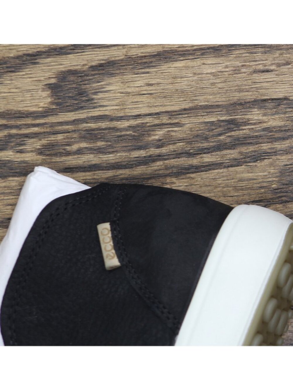 NWT Ecco 7 Side-Zip Low Bootie Sneaker 430243 Black Nubuck US 6M-6.5M (EUR 37) - Picture 13 of 13